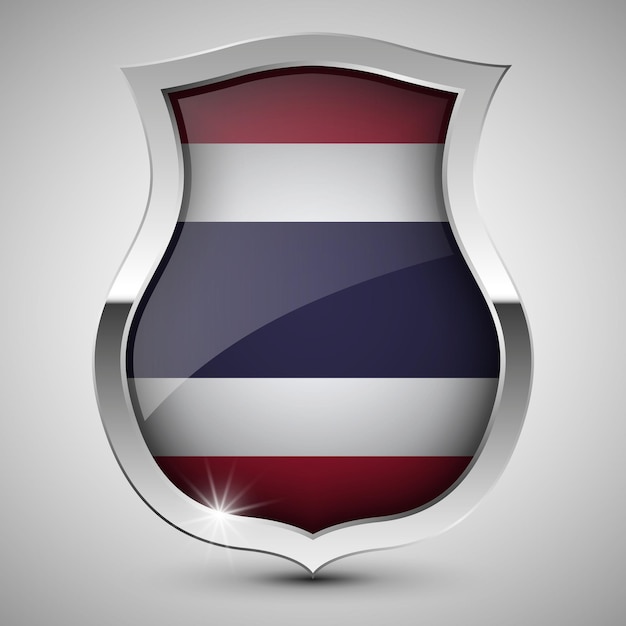 Escudo patriótico con bandera de tailandia un elemento de impacto para el uso que desea hacer de él