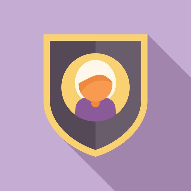 Escudo de perfil de usuario seguro que protege los datos personales y la privacidad