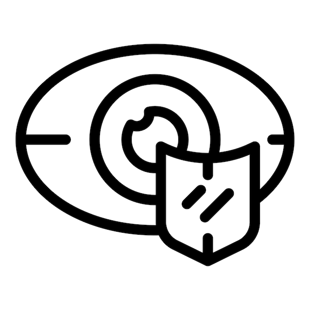 Escudo de protección ocular que muestra la seguridad y la seguridad de la visión