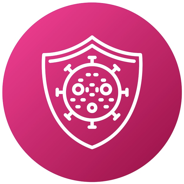 un escudo rosa con un borde blanco y un fondo rosa