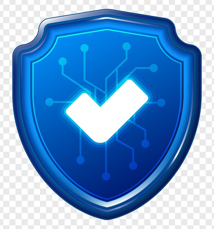 Vector el escudo de seguridad cibernética aislado