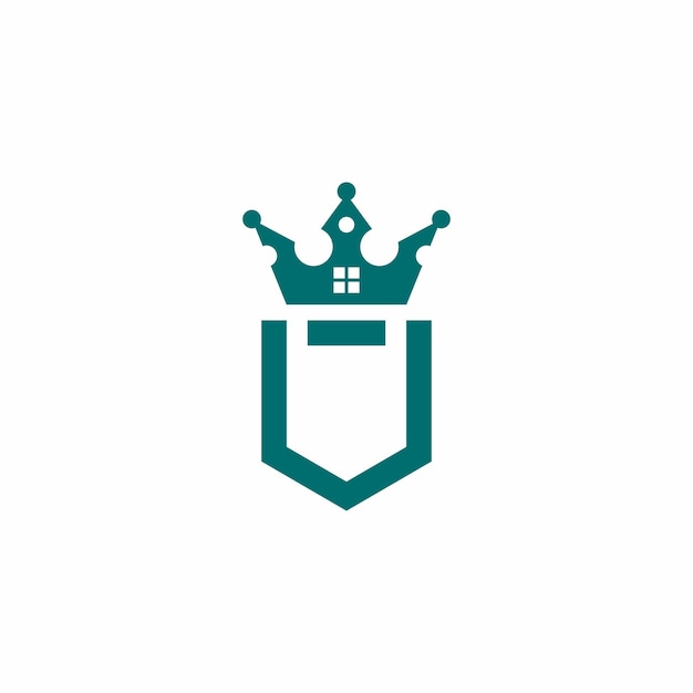 Un escudo verde con una corona en su interior.