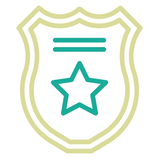 un escudo verde con una estrella en él
