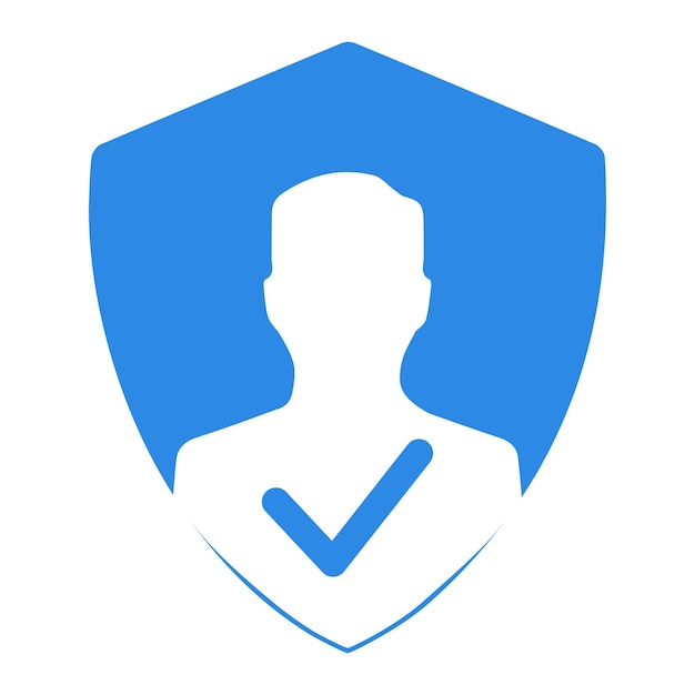 Escudo verificado con marca de verificación Icono de seguridad Ilustración vectorial