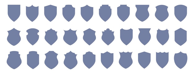 Vector escudos en blanco de diferentes formas escudo de armas