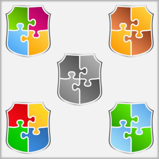 Escudos de rompecabezas