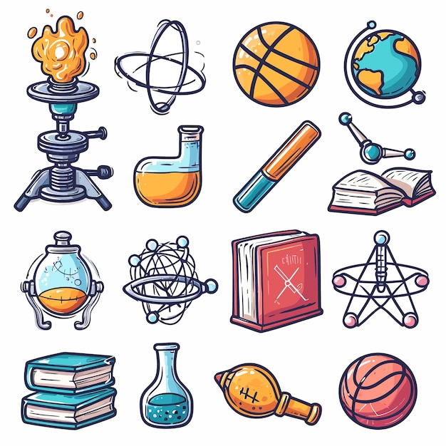 Vector escuela_ciencia_y_educación_icono