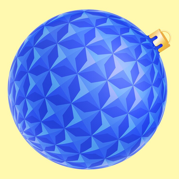 Vector esfera 3d abstracta aislada sobre un fondo amarillo ilustración vectorial