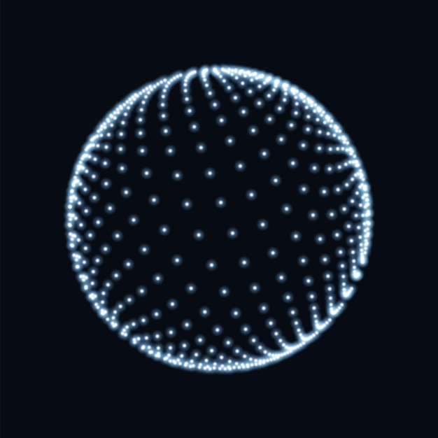 Esfera abstracta compuesta por puntos