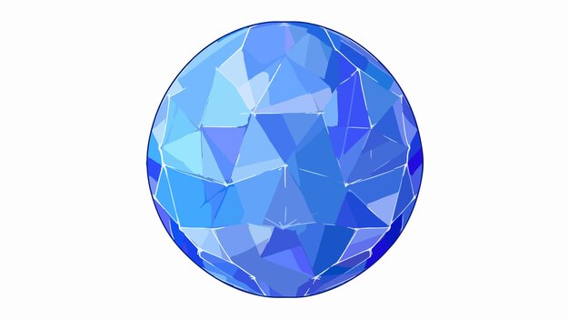 una esfera azul con un diamante azul en ella