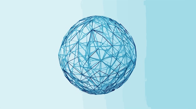 una esfera azul con un diseño azul que dice la palabra en ella