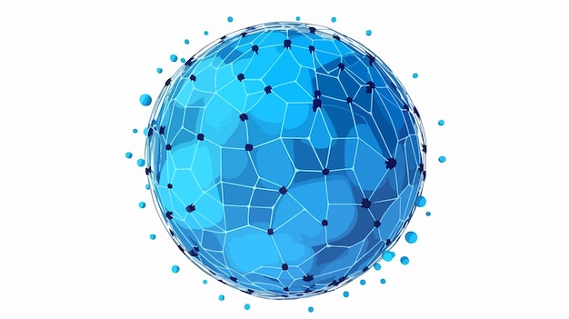 una esfera azul con las palabras la palabra en ella