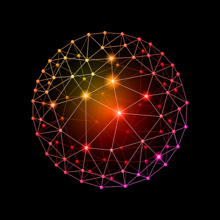 Vector esfera conectada