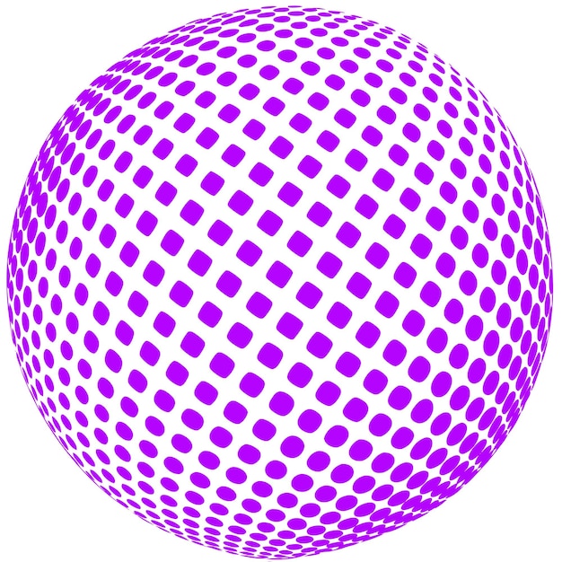 Esfera de cuadrícula 3D con puntos de luz que es abstracta con puntos atómicos de altas esferas poli en realidad virtual