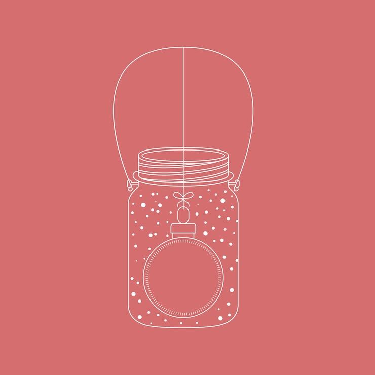 Vector esfera dentro del icono de tarro de masón