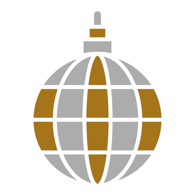 una esfera dorada y gris con un diseño dorado en ella