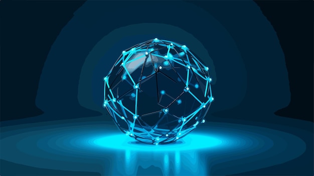 una esfera hecha de una esfera de leds