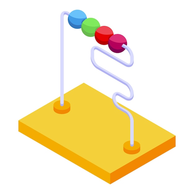 Esfera juguete icono vector isométrico Educación temprana Clase juguete