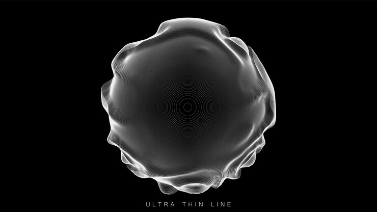 Vector esfera de línea distorsionada