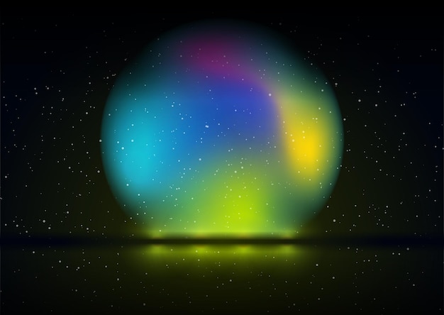 Esfera líquida holográfica de fondo futurista abstracto