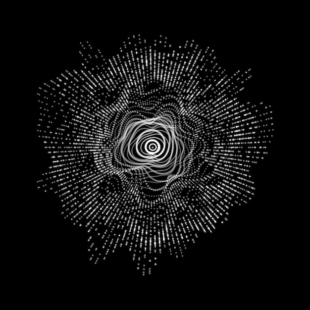 Esfera negra que consta de partículas Elementos de estructura metálica moderna Esfera de rejilla tecnológica Ilustración vectorial