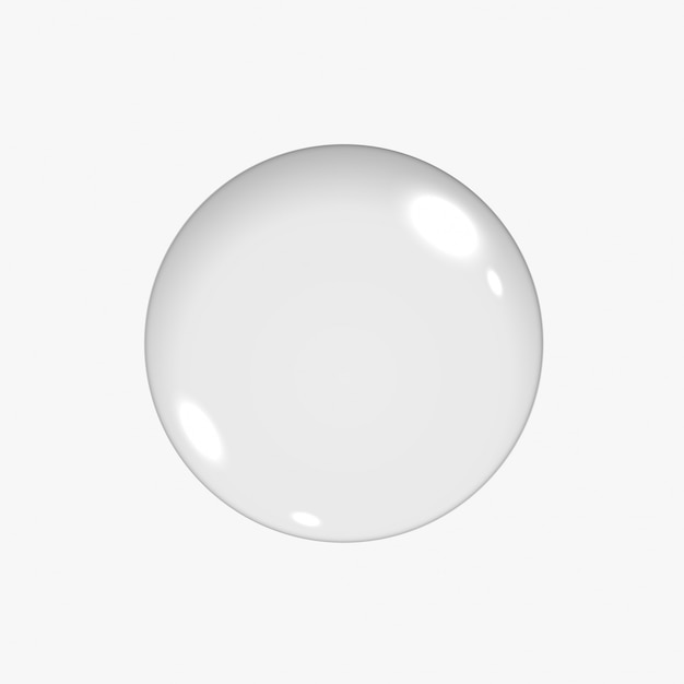 Esfera o círculo de vidrio vacío translúcido