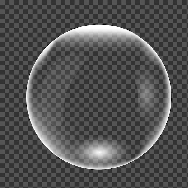esfera proteger futuro escudo 3d. Bola protectora de cristal sobre un fondo transparente.