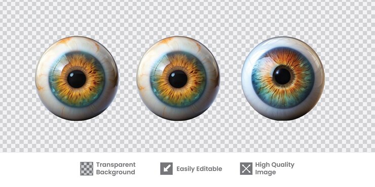 Vector esfera que representa el iris del ojo con fondo blanco