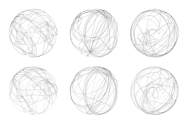 esfera de vector abstracto de líneas y curvas. colocar