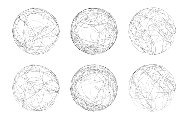 esfera de vector abstracto de líneas y curvas. colocar