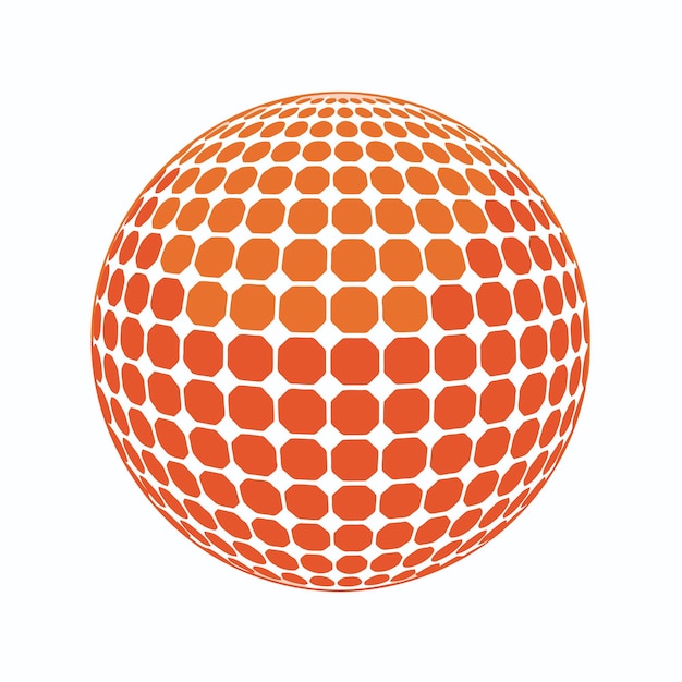Esfera vectorial libre cuadrícula de tierra aislada icono de corte símbolo favicon logotipo
