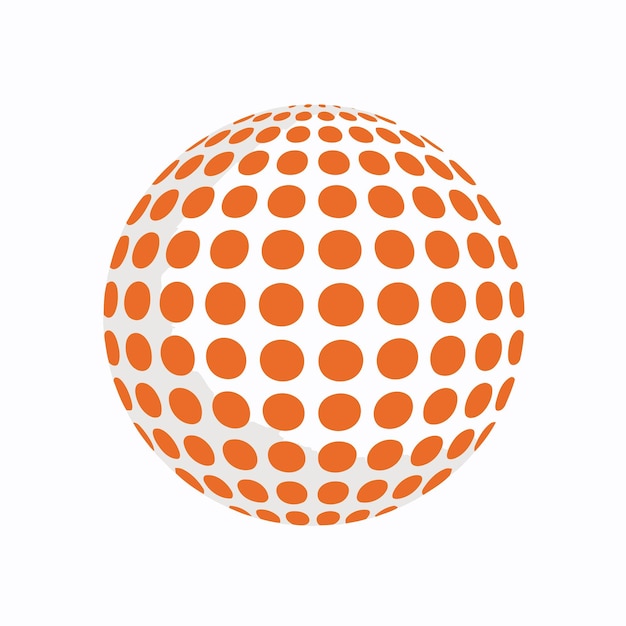 Esfera vectorial libre cuadrícula de tierra aislada icono de corte símbolo favicon logotipo