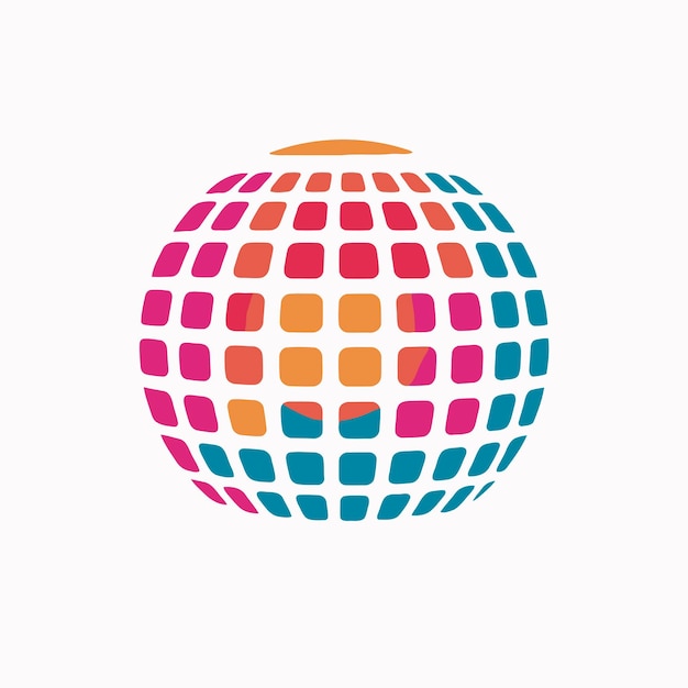 Esfera vectorial libre cuadrícula de tierra aislada icono de corte símbolo favicon logotipo