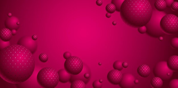 Esferas abstractas fondo vectorial con espacio de copia en blanco composición de bolas voladoras decoradas con líneas 3D globos realistas mixtos efecto de profundidad de campo realista