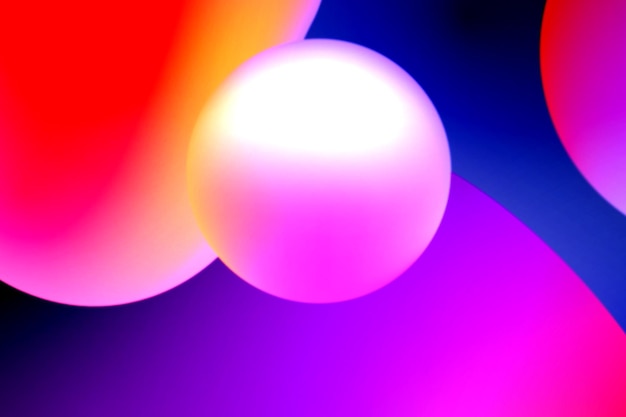 Esferas abstractas con gradientes coloridos y formas fluidas