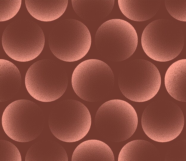 Esferas desvanecidas Cool patrón sin costuras de moda Vector marrón fondo abstracto