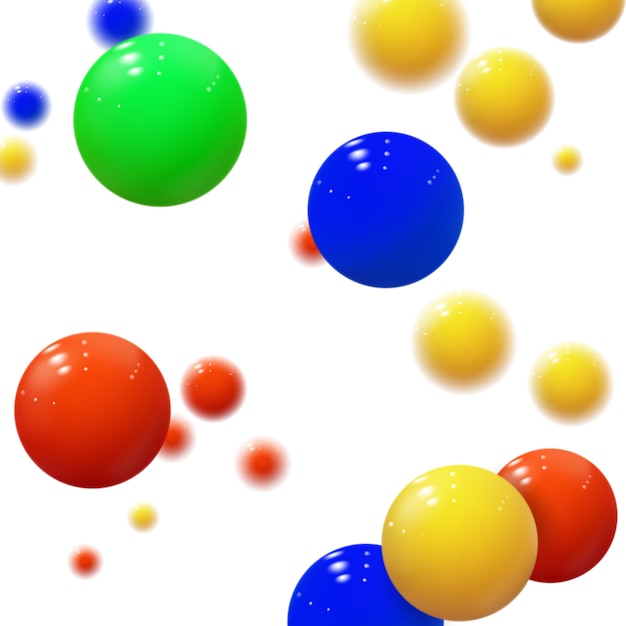 Vector esferas suaves burbujas de plástico. bolas brillantes