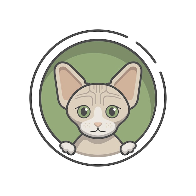 Vector esfinge de gato