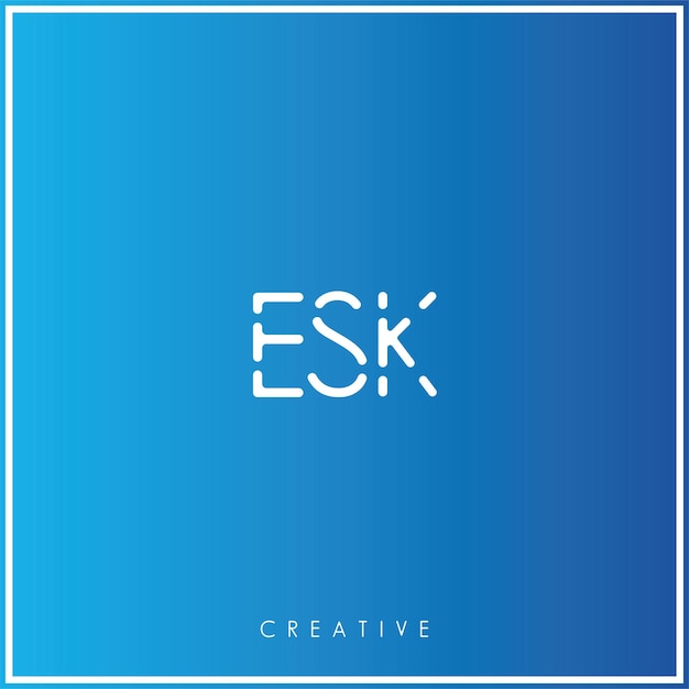 ESK Premium Vector último diseño de logotipo diseño creativo de logotipo vector ilustración monograma de logotipo mínimo