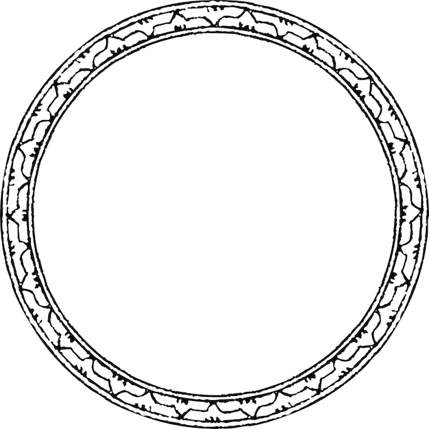 Eslimi árabe iraní círculo redondo litografía circular grunge marco de texto vector