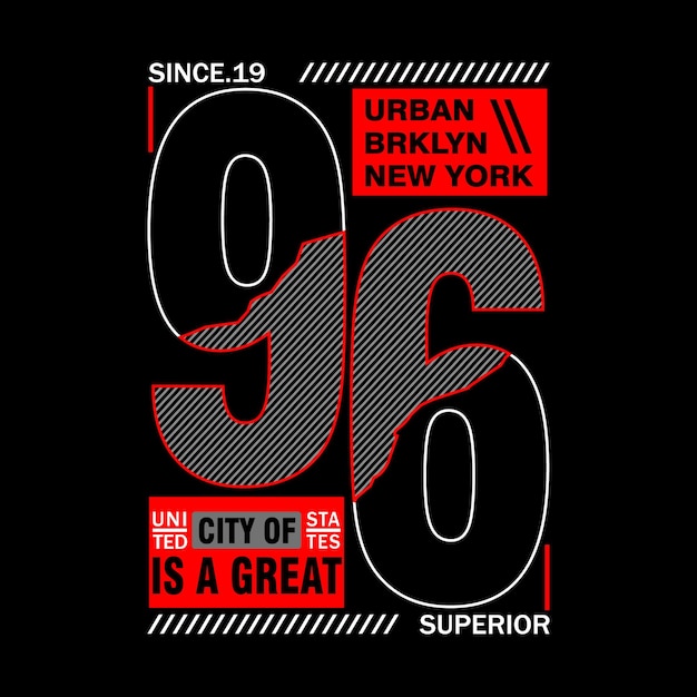 Eslogan de nueva york tee tipografía diseño gráfico ilustración vector arte estilo