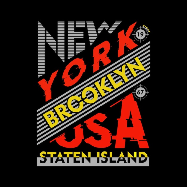 Eslogan de nueva york tee tipografía diseño gráfico ilustración vector camiseta imprimir