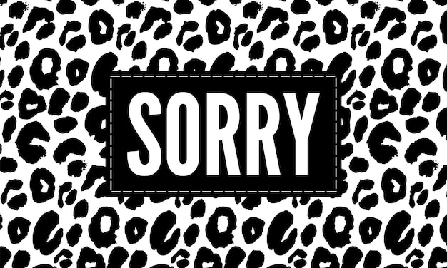 Eslogan sorry cool frase vector gráfico imprimir moda rotulación caligrafía