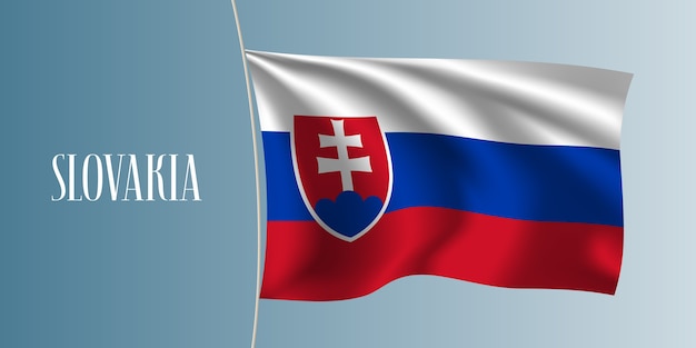 Eslovaquia ondeando la bandera ilustración