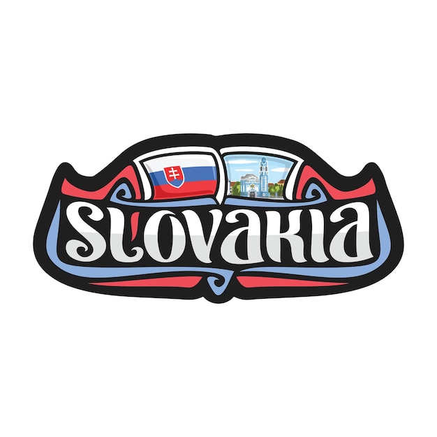 Eslovaquia Pegatina Bandera Logo Insignia Viaje Recuerdo Ilustración