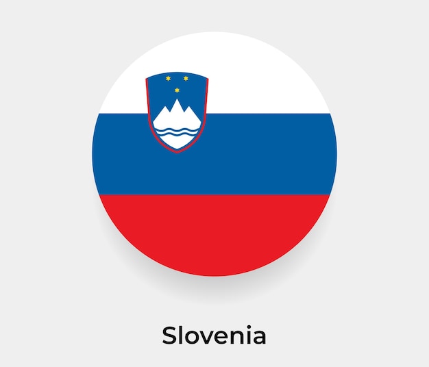 Eslovenia bandera burbuja círculo forma redonda icono vector ilustración