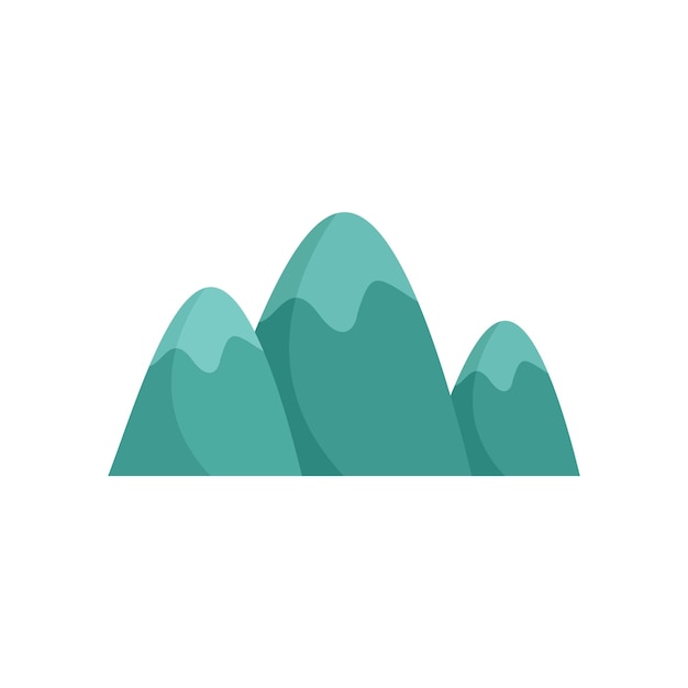 Eslovenia montaña icono vector plano cartel de viaje paisaje montaña aislado