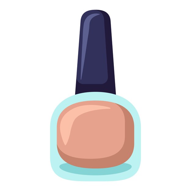 Esmalte de uñas pastel esmalte de gel para manicura en una botella clipart plano de dibujos animados