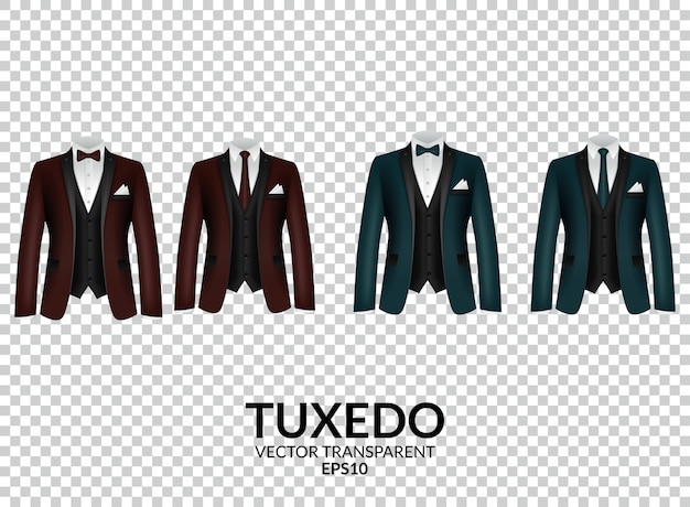 Vector esmoquin y moño. traje con estilo