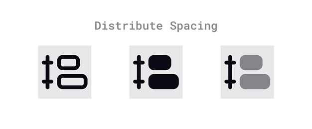 Espaciado de distribución horizontal